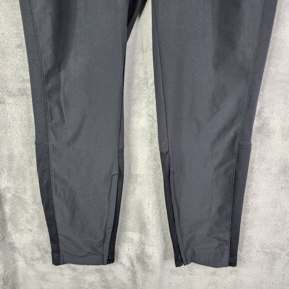 Mens Black Adidas Running Track Pants Athletic Training Wear Polyester Size L - Picture 3 of 14